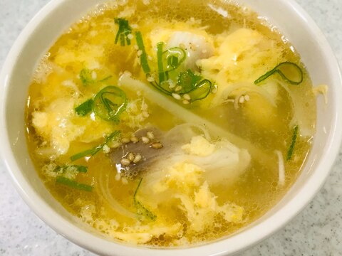 鯛と竹の子とたまごのスープ